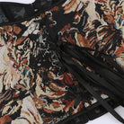 Kobine Women's Gothic Lace-up Floral Jacquard Overbust Corset