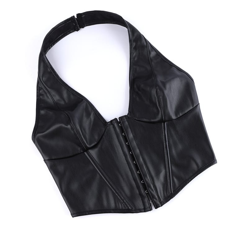 Women's Steampunk Lace-up Zip Swallow-tailed Vest Black – Punk Design