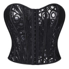 Kobine Women's Gothic Lace-up Mesh Sheer Overbust Corset
