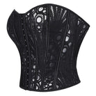 Kobine Women's Gothic Lace-up Mesh Sheer Overbust Corset
