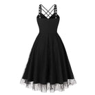 Kobine Women's Gothic Lace-up Music Festival Slip Dress