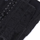 Kobine Women's Gothic Lace-up Pinstripe Floral Lace Overbust Corset