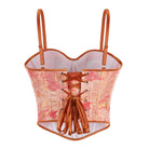 Kobine Women's Gothic Lace-up Slip Overbust Corset