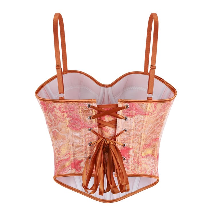 Kobine Women's Gothic Lace-up Slip Overbust Corset