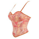 Kobine Women's Gothic Lace-up Slip Overbust Corset