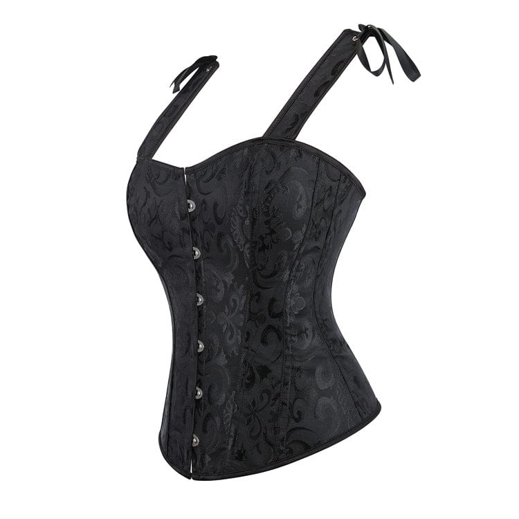 Kobine Women's Gothic Lace-up Steel Boned Overbust Corset