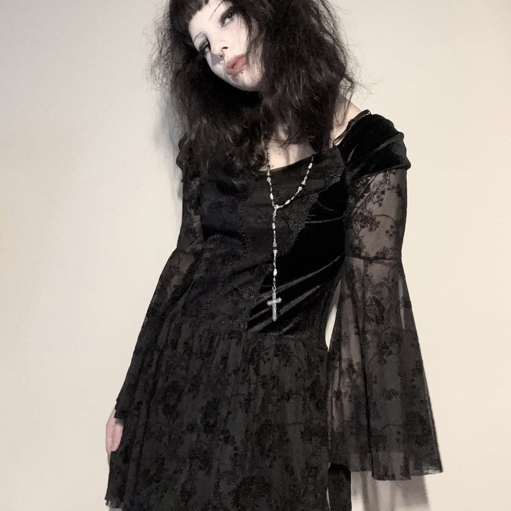 Black Dress Goth Summer Outfits Woman Black Boho Outfit Shakti