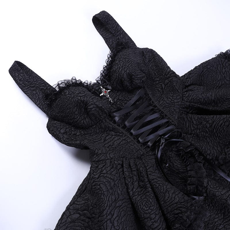 Kobine Women's Gothic Layered Draped Slip Dress