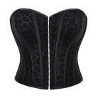 Kobine Women's Gothic Leopard Printed Single-breasted Overbust Corset