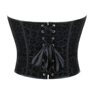 Kobine Women's Gothic Leopard Printed Single-breasted Overbust Corset