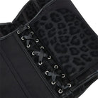Kobine Women's Gothic Leopard Printed Single-breasted Overbust Corset