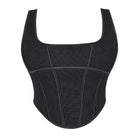 Kobine Women's Gothic Matte Lace-up Overbust Corset