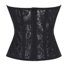 Kobine Women's Gothic Mesh Sheer Zip Overbust Corset