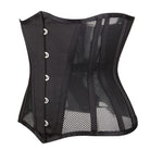 Kobine Women's Gothic Mesh Splice Strappy Underbust Corset