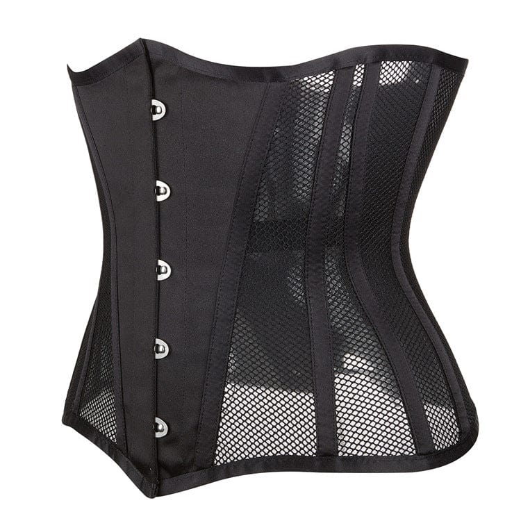 Kobine Women's Gothic Mesh Splice Strappy Underbust Corset
