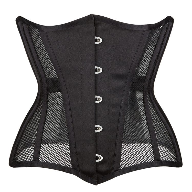 Kobine Women's Gothic Mesh Splice Strappy Underbust Corset