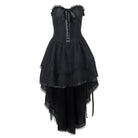 Kobine Women's Gothic Off Shoulder High/low Layered Dress