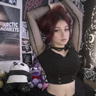 Kobine Damen Gothic Off Shoulder Mesh Splice Shirt