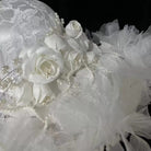 Kobine Women's Gothic Organza Floral Wide Brim Hat