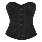 Kobine Women's Gothic Pinstripe Lace-up Overbust Corset