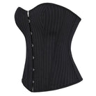 Kobine Women's Gothic Pinstripe Lace-up Overbust Corset