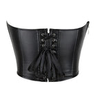 Kobine Women's Gothic Plunging Side Zip Lace-up Overbust Corset