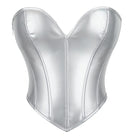 Kobine Women's Gothic Plunging Side Zip Lace-up Overbust Corset