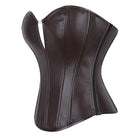 Kobine Women's Gothic Plunging Side Zipper Lace-up Overbust Corset