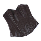 Kobine Women's Gothic Plunging Side Zipper Lace-up Overbust Corset