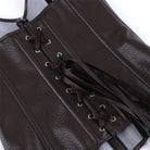 Kobine Women's Gothic Plunging Side Zipper Lace-up Overbust Corset