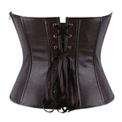 Kobine Women's Gothic Plunging Side Zipper Lace-up Overbust Corset