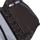 Kobine Women's Gothic Plunging Side Zipper Lace-up Overbust Corset