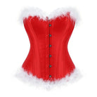 Kobine Women's Gothic Plush Lace-up Overbust Corset