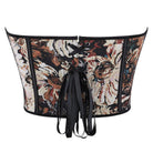 Kobine Women's Gothic Retro Floral Jacquard Lace-up Overbust Corset