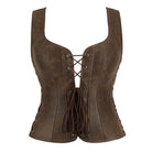 Kobine Women's Gothic Retro Lace-up Overbust Corset