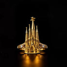 Kobine Women's Gothic Rhinestone Cutout Cathedral Open Band Ring