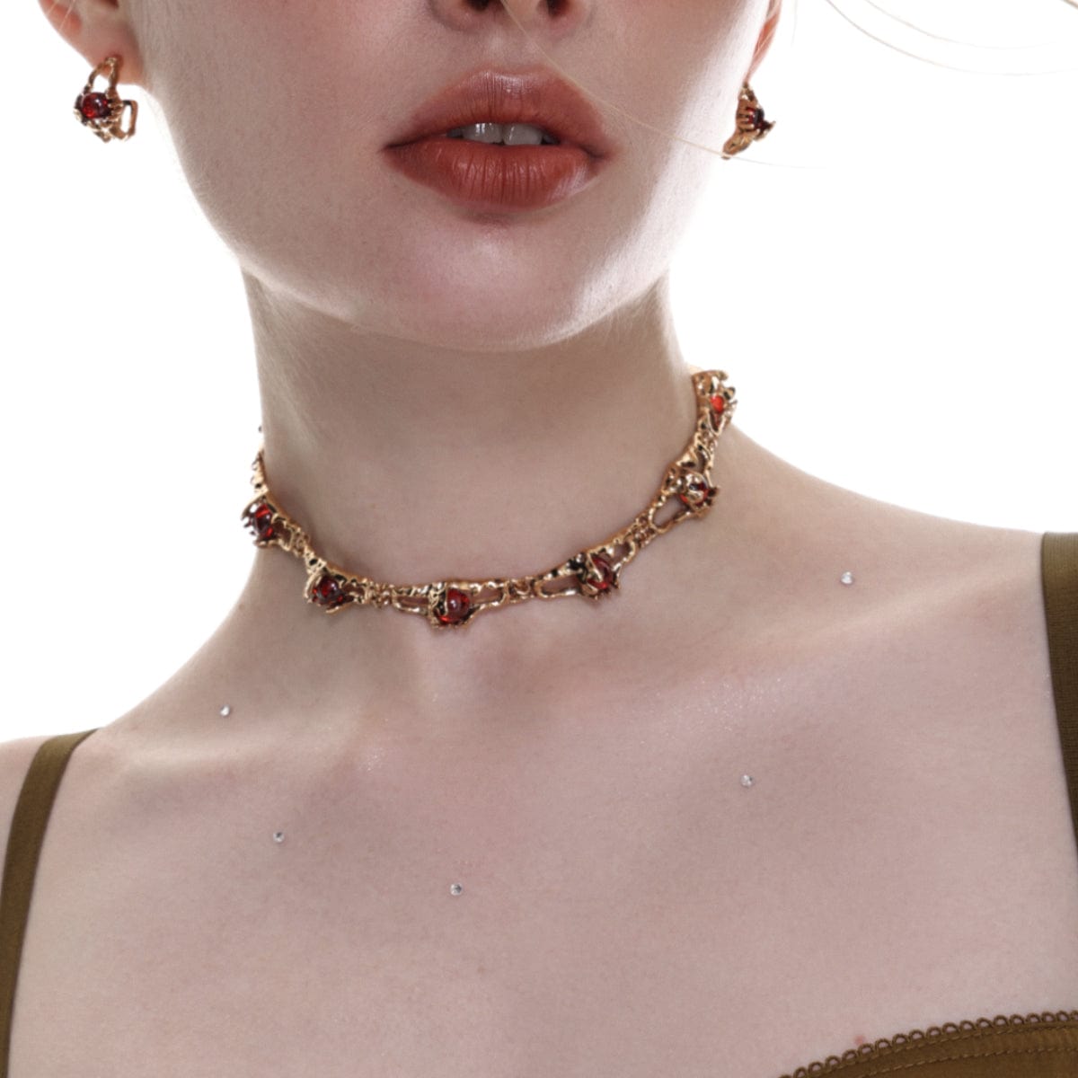 Kobine Women's Gothic Rhinestone Necklace