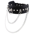 Kobine Women's Gothic Rivets&Chains Wide Chokers