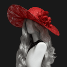 Kobine Women's Gothic Rose Beaded Wide Brim Hat