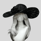 Kobine Women's Gothic Rose Beaded Wide Brim Hat