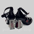 Kobine Women's Gothic Rose Chunky Heels Mary Jane Shoes