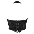 Kobine Damen Gothic Rose besticktes Neckholder-Überbrustkorsett