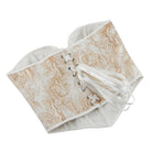 Kobine Women's Gothic Rose Embroidered Lace-up Overbust Corset