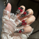 Kobine Women's Gothic Rose Pearl Nail Patch
