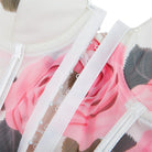 Kobine Women's Gothic Rose Printed Mesh Lace-up Overbust Corset