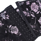 Kobine Women's Gothic Rose Printed Mesh Underbust Corset