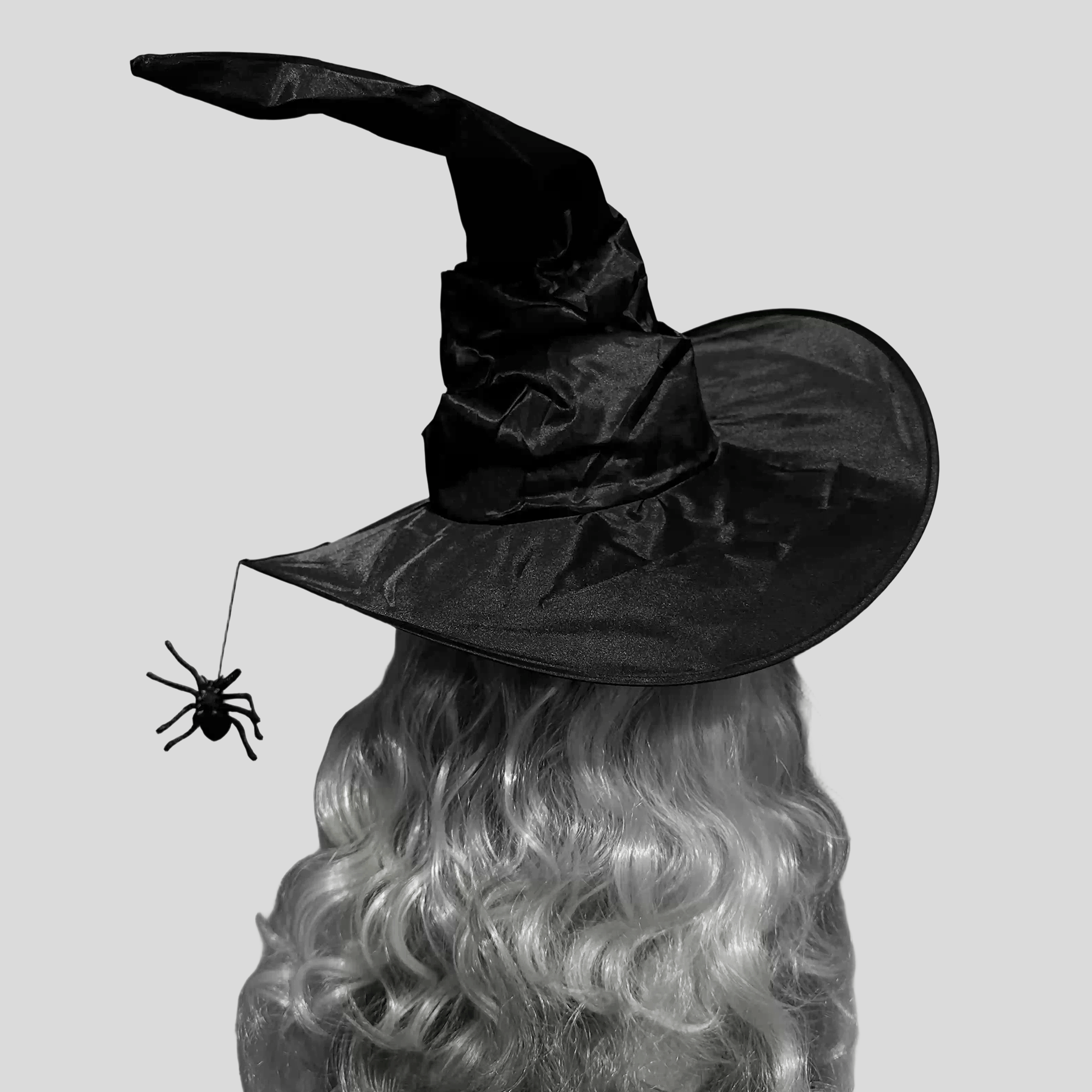 Kobine Women's Gothic Ruched Crooked Witch Hat