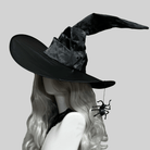Kobine Women's Gothic Ruched Crooked Witch Hat