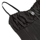 Kobine Women's Gothic Ruched Lace-up Overbust Corsets