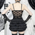 Kobine Women's Gothic Ruffled Sheer Lace Tank Top